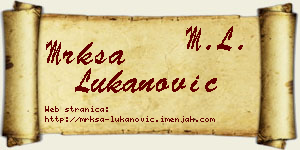 Mrkša Lukanović vizit kartica